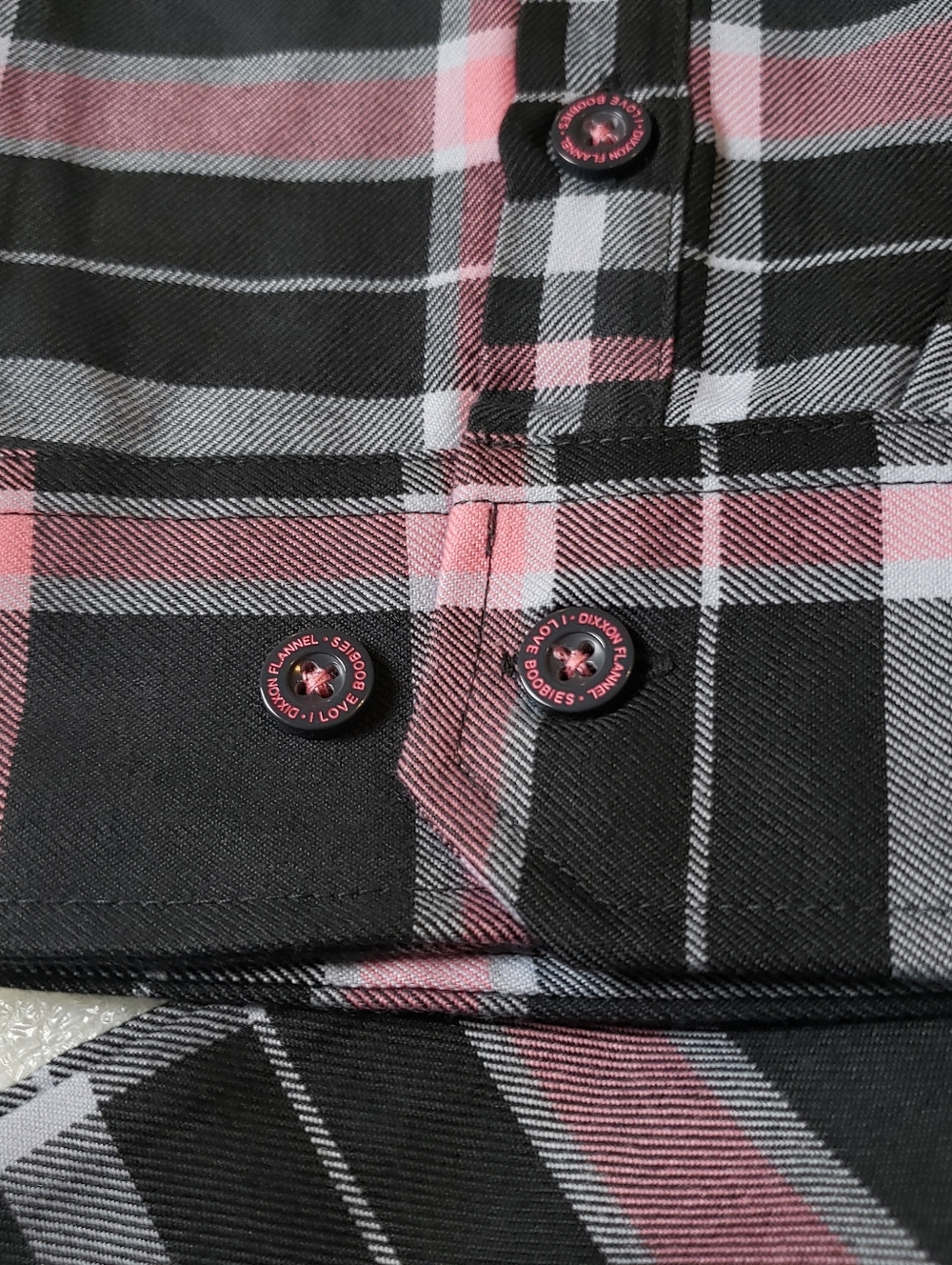 NWT Dixxon Men's 2X 2XL "I Love Boobies 2025" Flannel Shirt - Picture 6 of 12